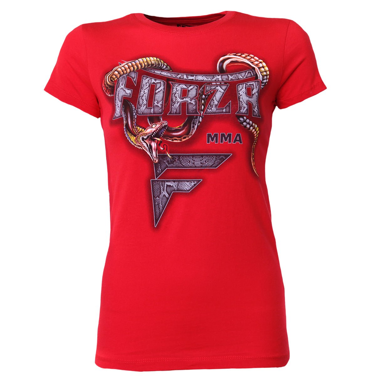 Forza Sports Women's "Slither" MMA T-Shirt - Red - Forza Sports