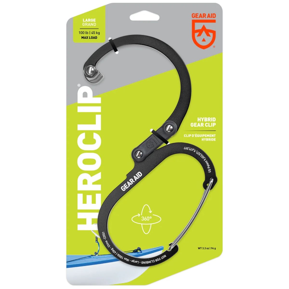 Gear Aid Heroclip Large Hybrid Camping Gear Clip - Forza Sports