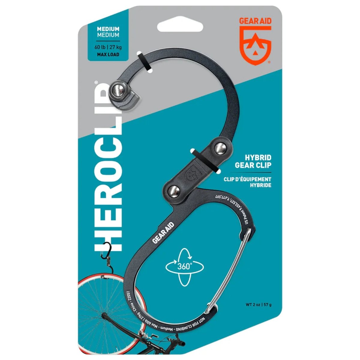 Gear Aid Heroclip Medium Hybrid Camping Gear Clip - Forza Sports