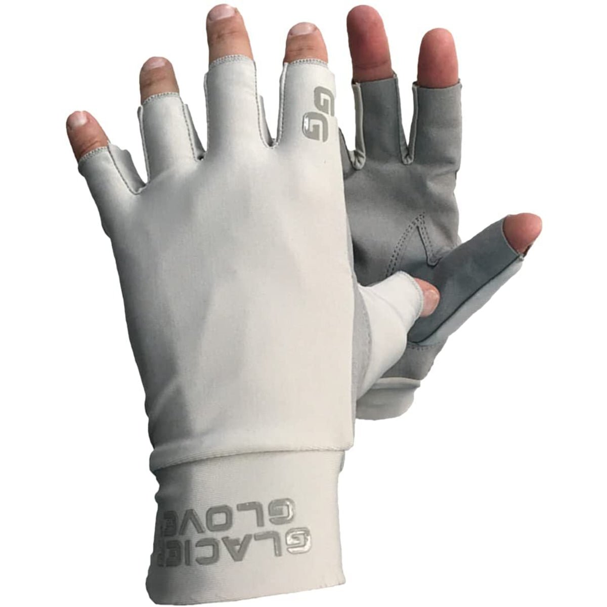 Glacier Glove Ascension Bay Fingerless Sun Gloves - Light Gray - Forza Sports