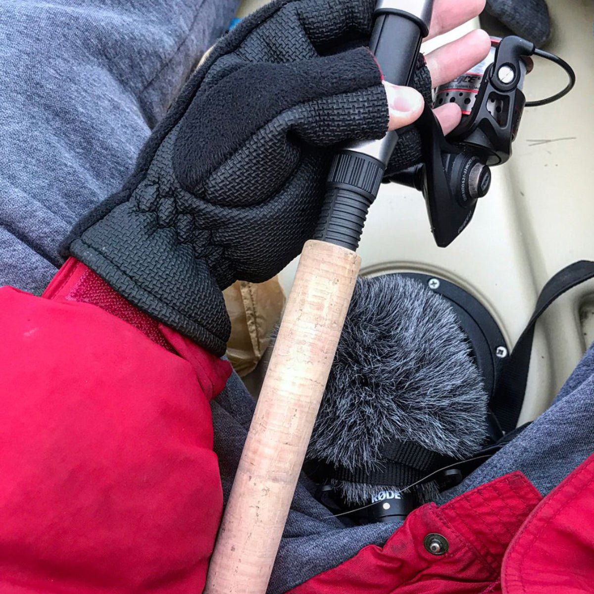 Glacier Glove Alaska River Series Durable Windproof Fingerless Gloves - Black - Forza Sports