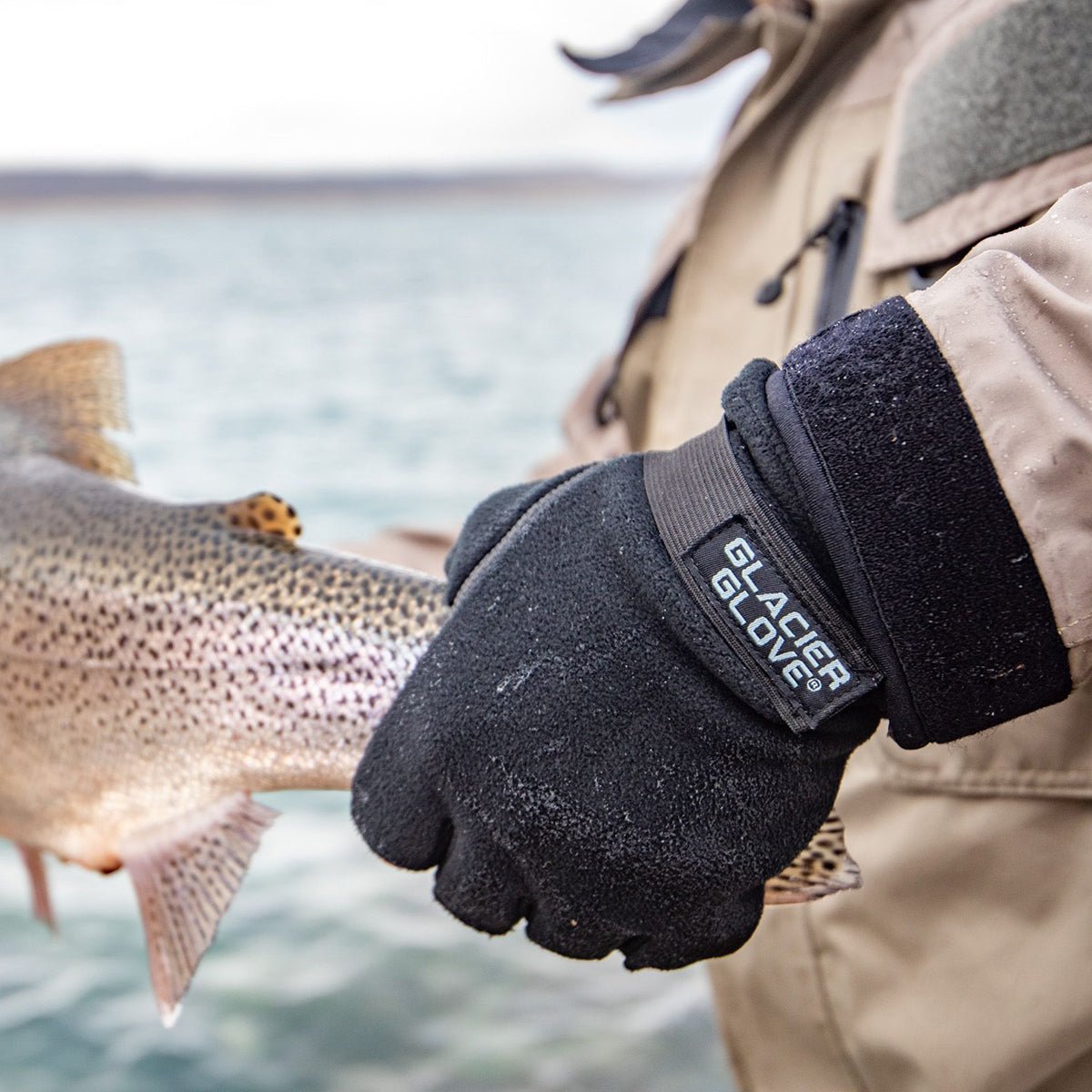 Glacier Glove Alaska River Series Durable Windproof Fingerless Gloves - Black - Forza Sports