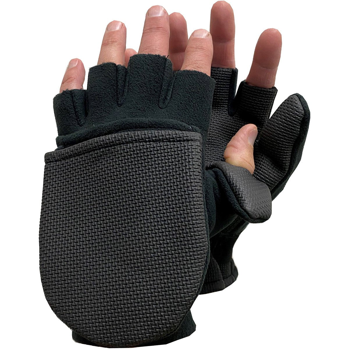Glacier Glove Alaska River Series Flip Mitts - Black - Forza Sports