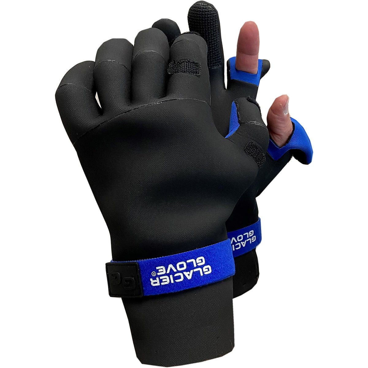 Glacier Glove Waterproof Slit Finger Pro Angler Gloves - Black - Forza Sports