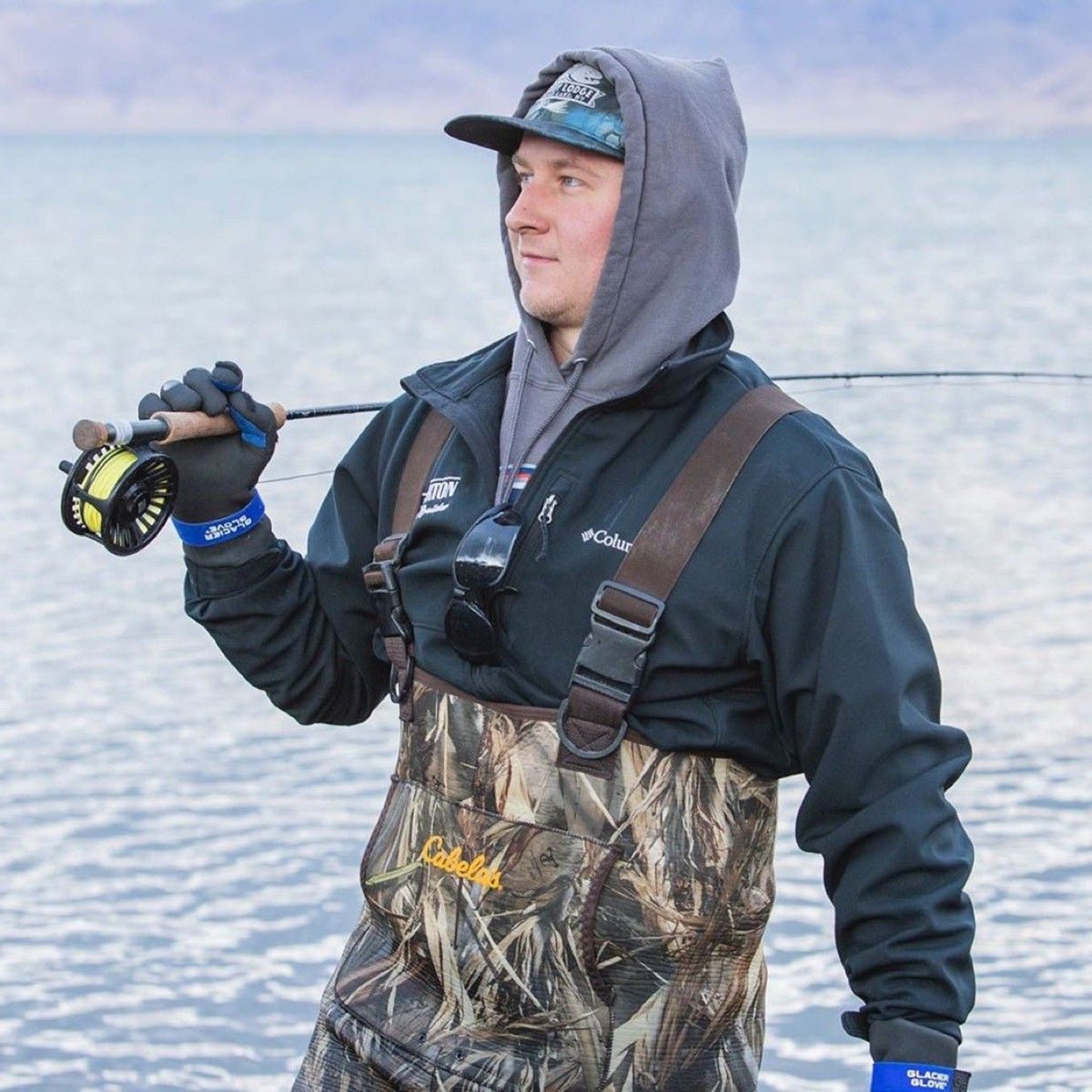 Glacier Glove Waterproof Slit Finger Pro Angler Gloves - Black - Forza Sports