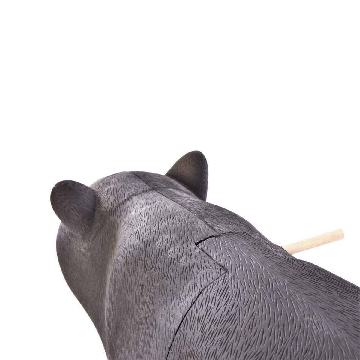 Gray 3d bear archery target with a white background