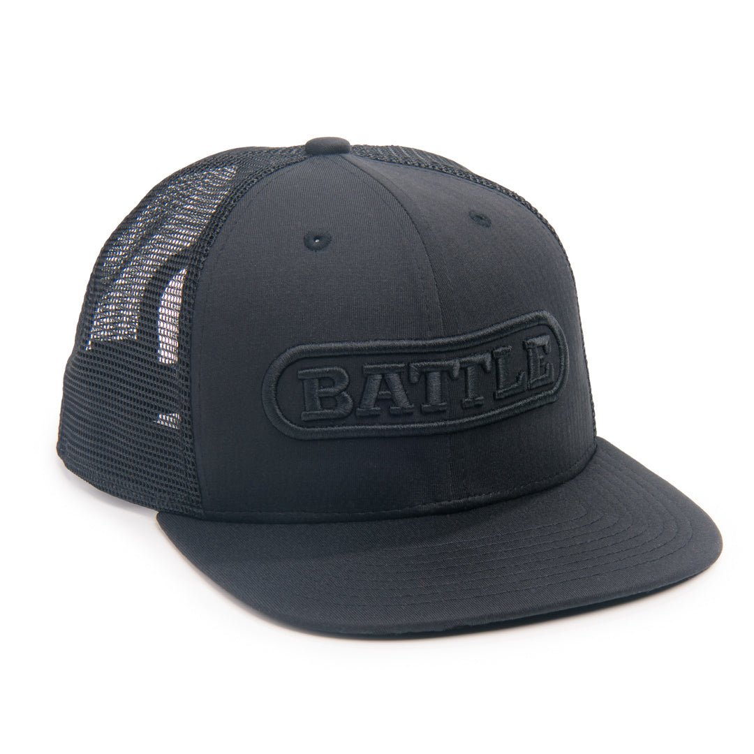 Battle Sports Standard Lid Mesh Back, Black with Black Logo - Forza Sports