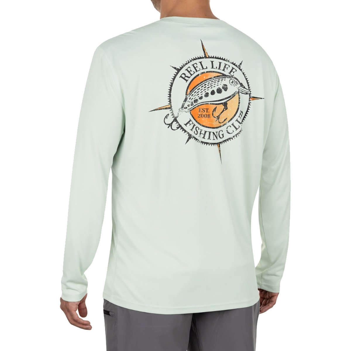 Reel Life Compass Lure UV Long Sleeve T-Shirt - Sea Foam - Forza Sports