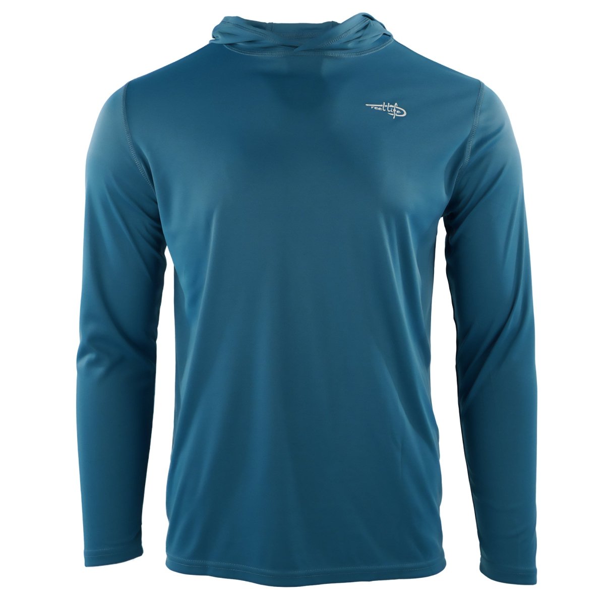 Reel Life Jax Beach Reel America UV Pullover Hoodie - Real Teal - Forza Sports