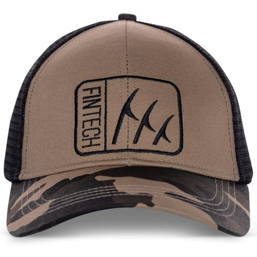 Fintech Logo Camo Snapback Hat - Dune - Forza Sports