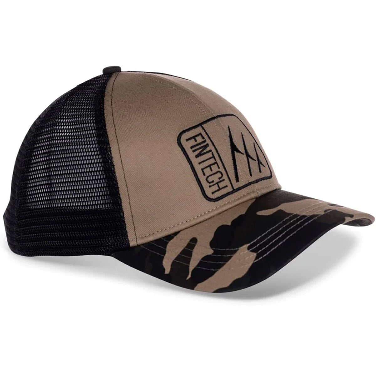 Fintech Logo Camo Snapback Hat - Dune - Forza Sports