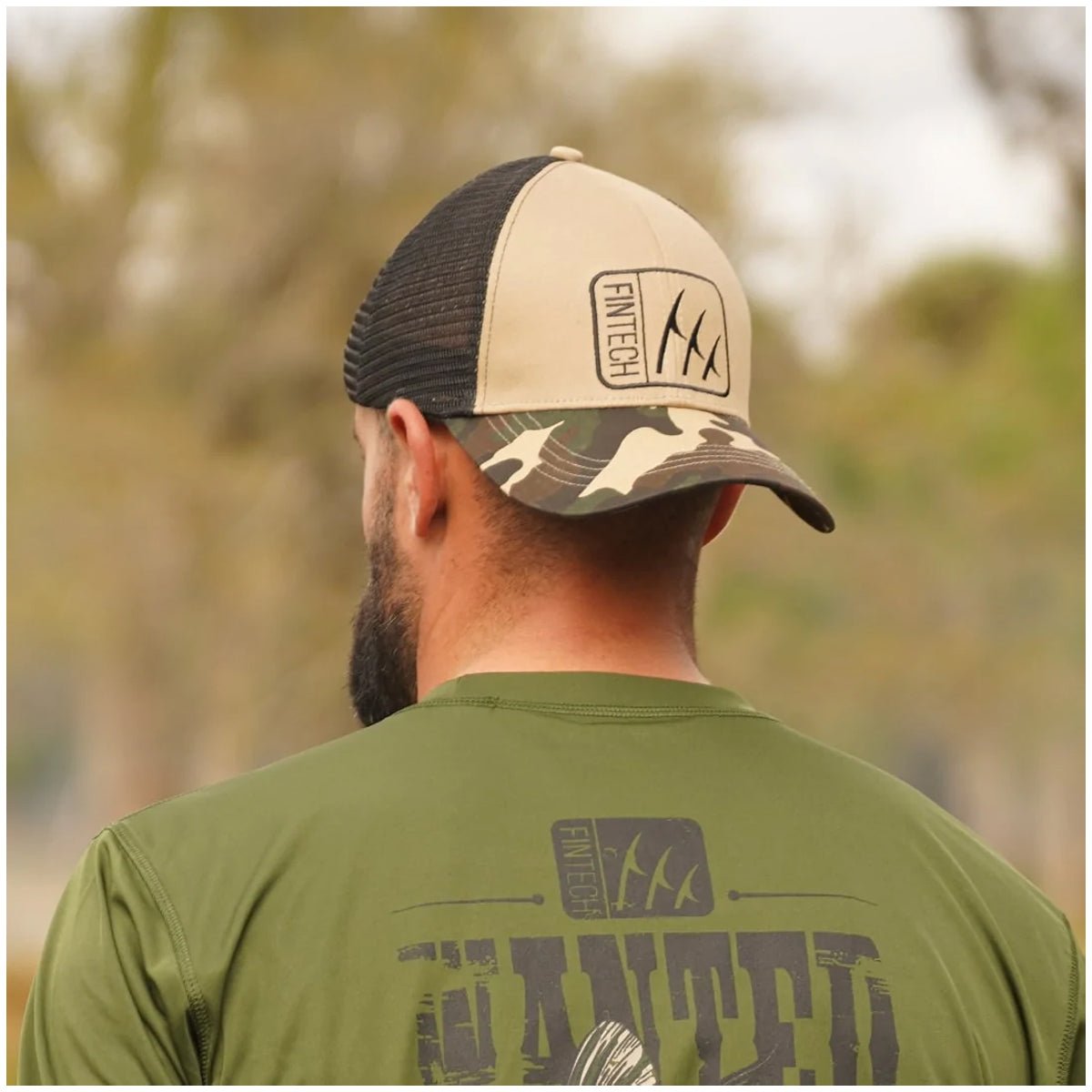 Fintech Logo Camo Snapback Hat - Dune - Forza Sports