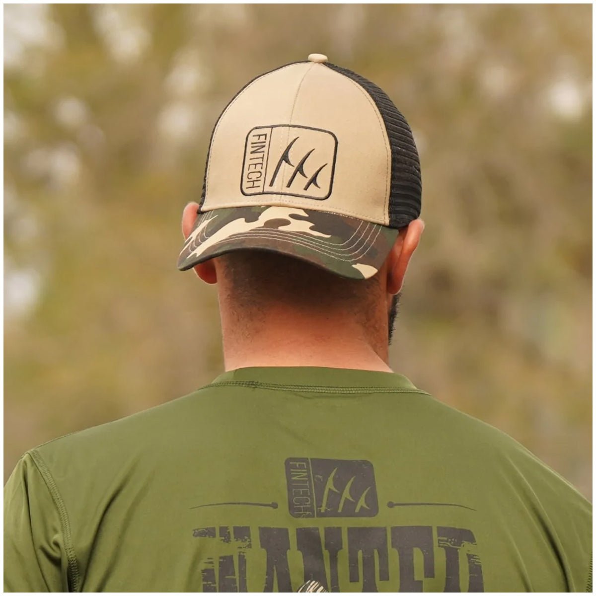 Fintech Logo Camo Snapback Hat - Dune - Forza Sports