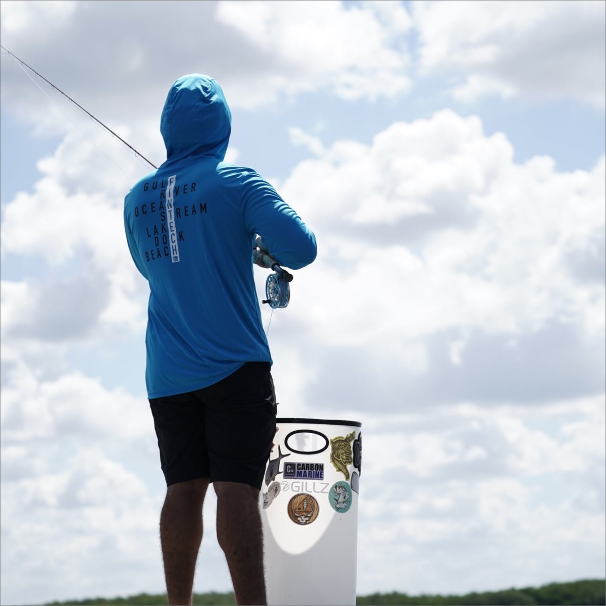 Fintech Fish Anywhere UV Pullover Hoodie - Hawaiian Ocean - Forza Sports