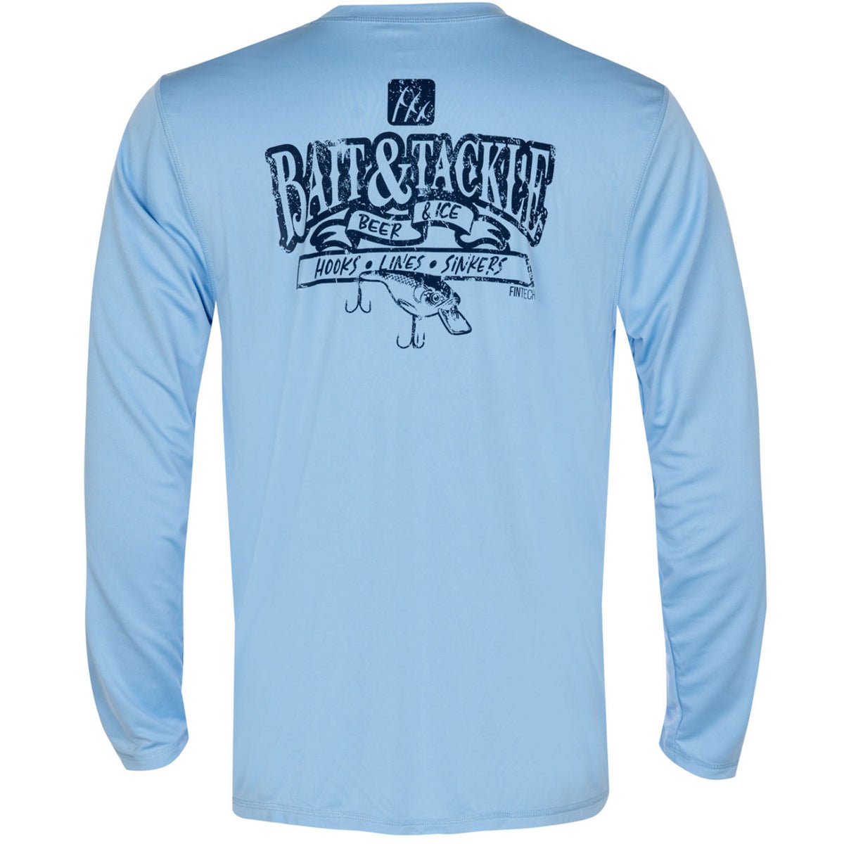 Fintech Baitshop Sun Defender UV Long Sleeve T-Shirt - Powder Blue - Forza Sports