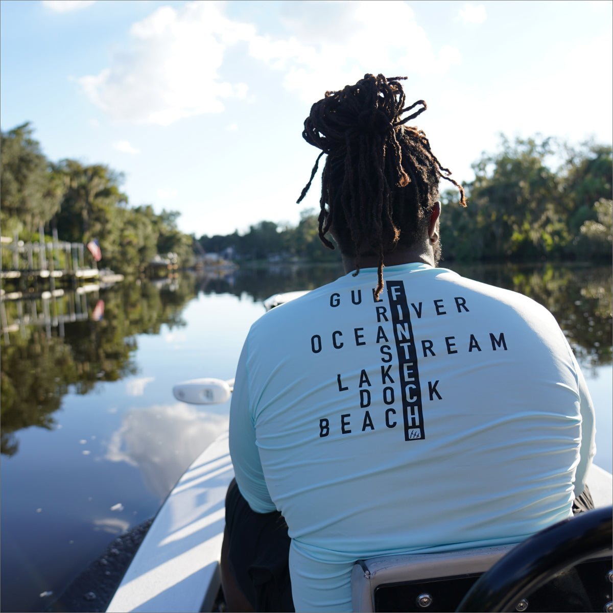 Fintech Fish Anywhere Sun Defender UV Long Sleeve T-Shirt - Soothing Sea - Forza Sports