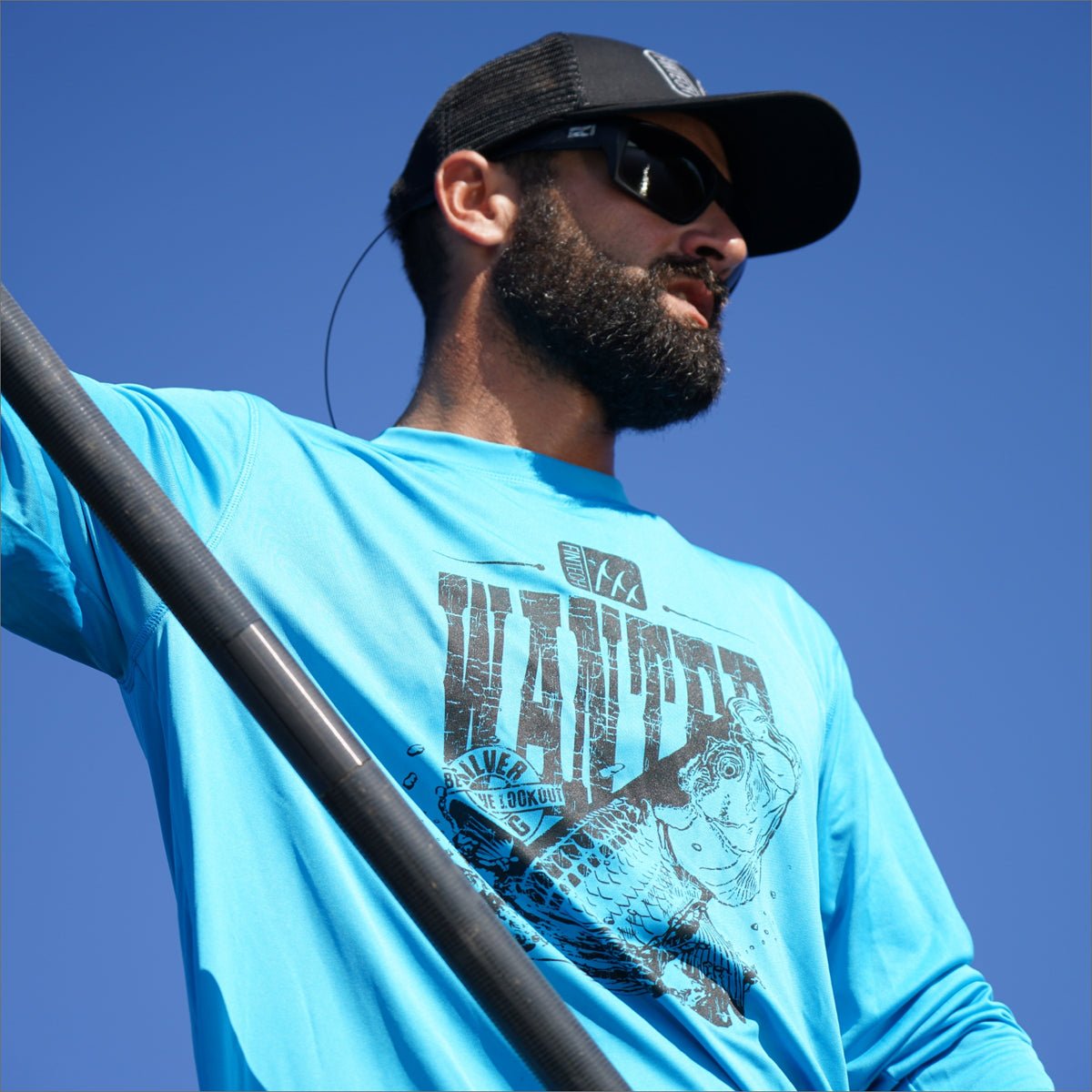 Fintech Wanted Tarpon Sun Defender UV Long Sleeve T-Shirt - Hawaiian Ocean - Forza Sports