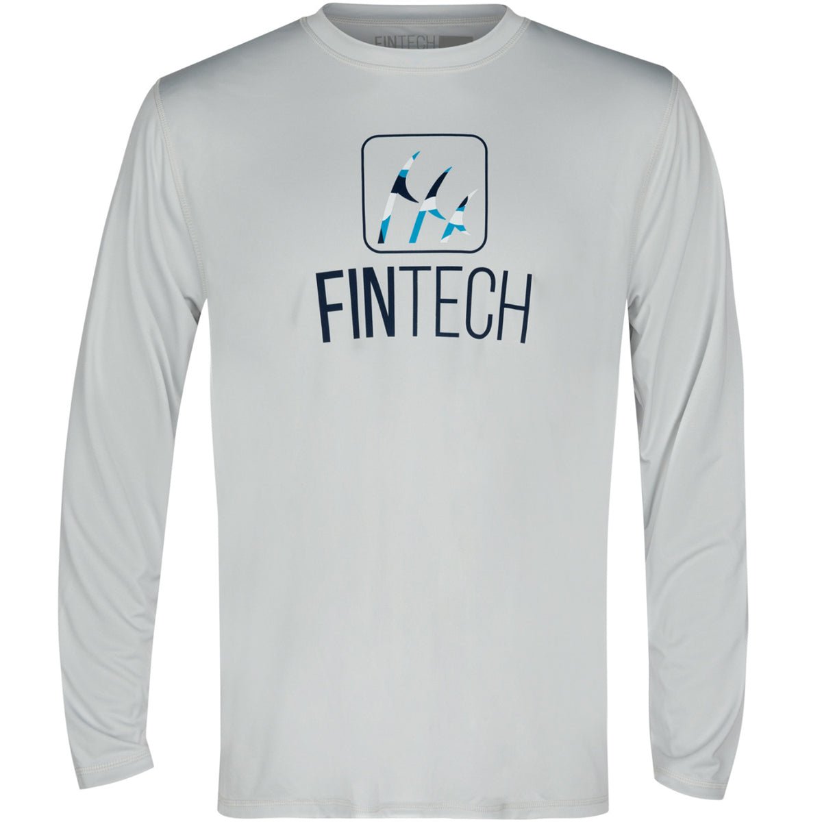 Fintech WDLND Logo Sun Defender UV Long Sleeve T-Shirt - Glacier Gray - Forza Sports