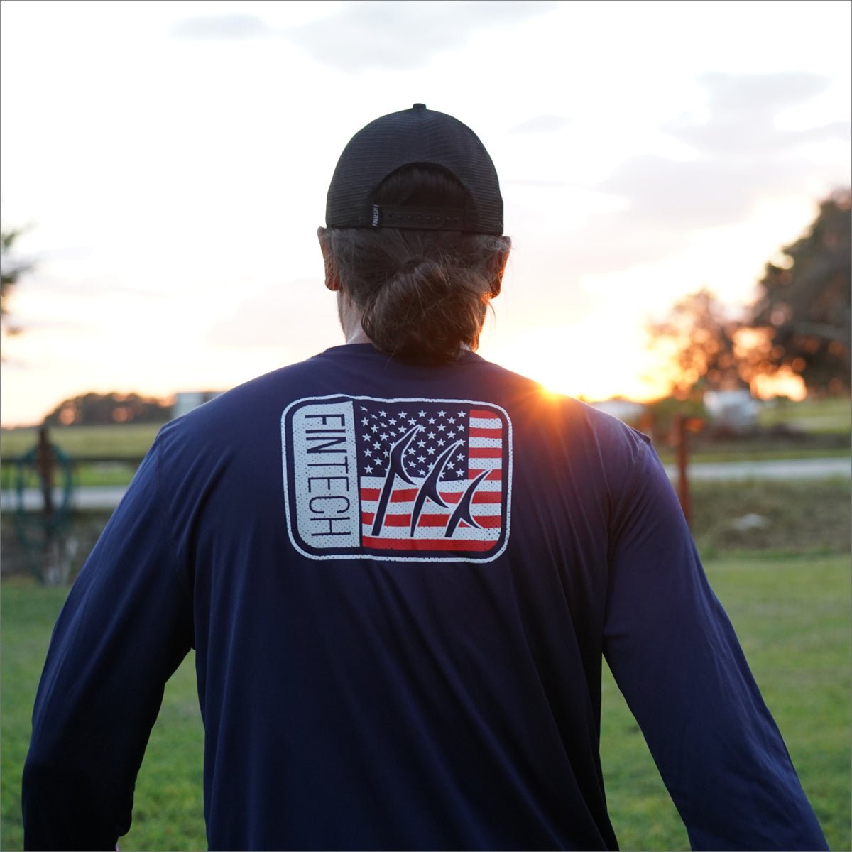 Fintech Freedom Box Sun Defender UV Long Sleeve T-Shirt - Dress Blues - Forza Sports