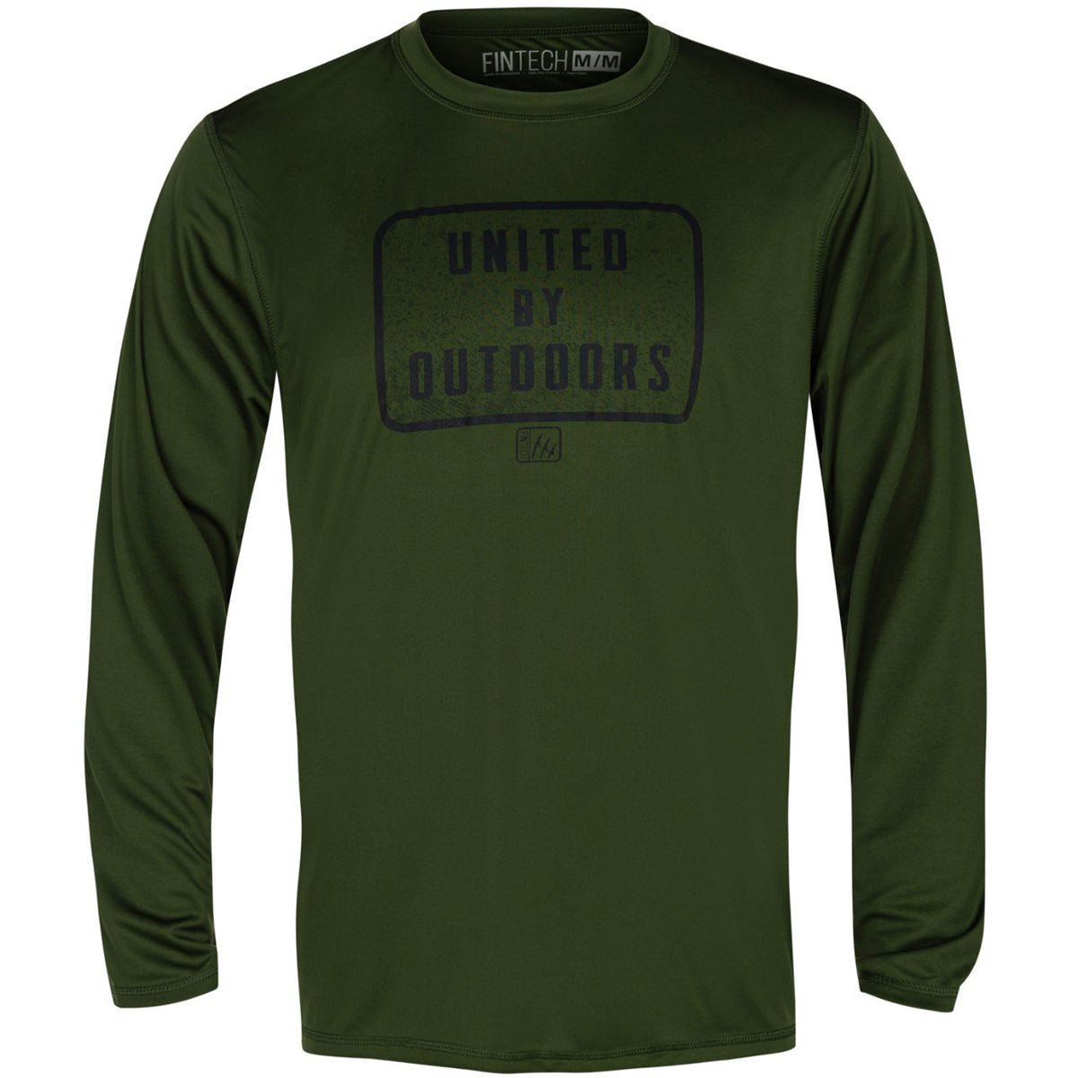 Fintech United By Outdoors Sun Defender UV Long Sleeve T-Shirt - Rifle Green - Forza Sports