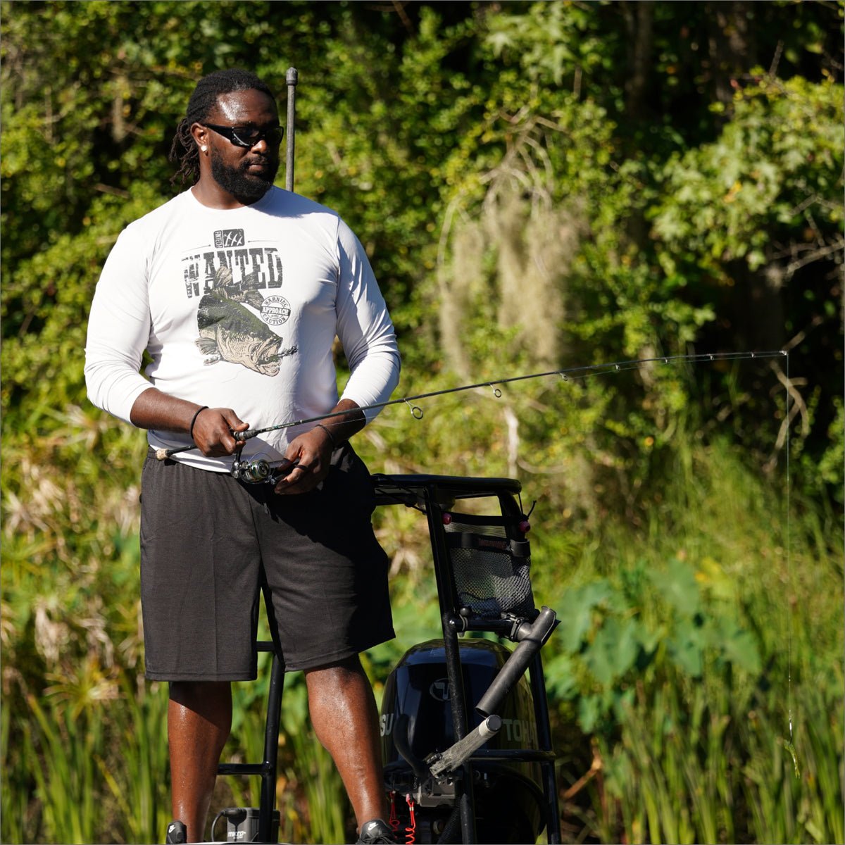 Fintech Wanted Bass Sun Defender UV Long Sleeve T-Shirt - Glacier Gray - Forza Sports