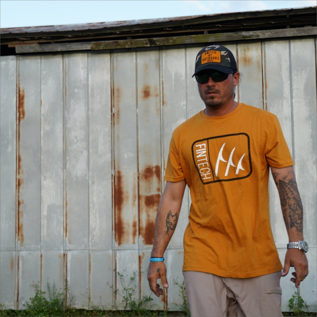 Fintech Box Logo Graphic T-Shirt - Inca Gold - Forza Sports
