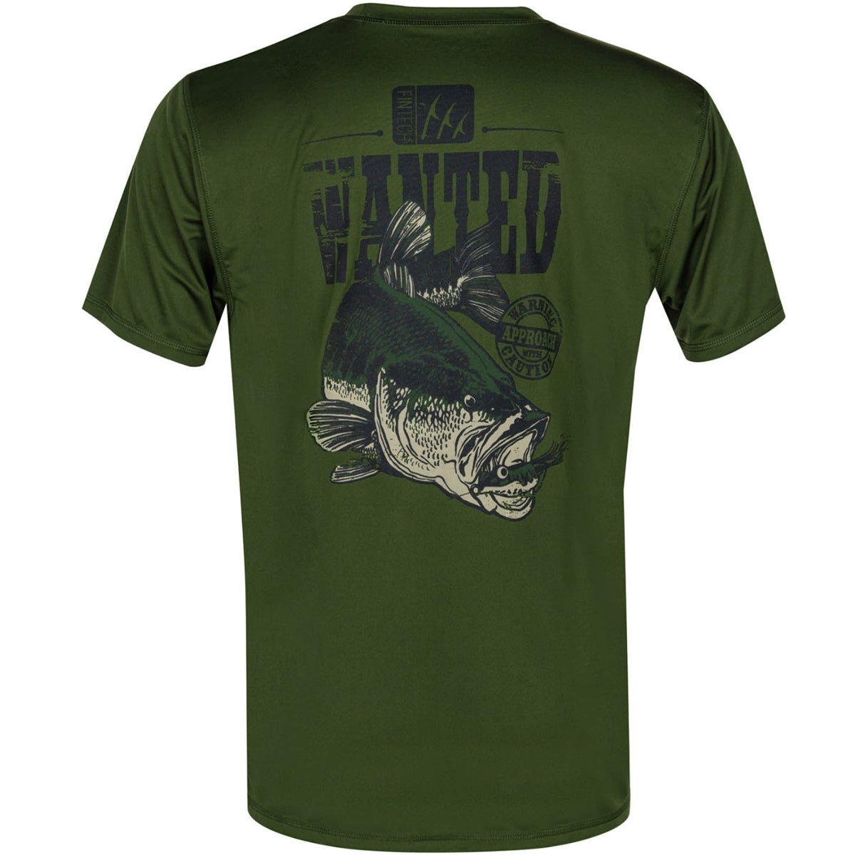 Fintech Wanted Bass Sun Defender UV T-Shirt - Rifle Green - Forza Sports