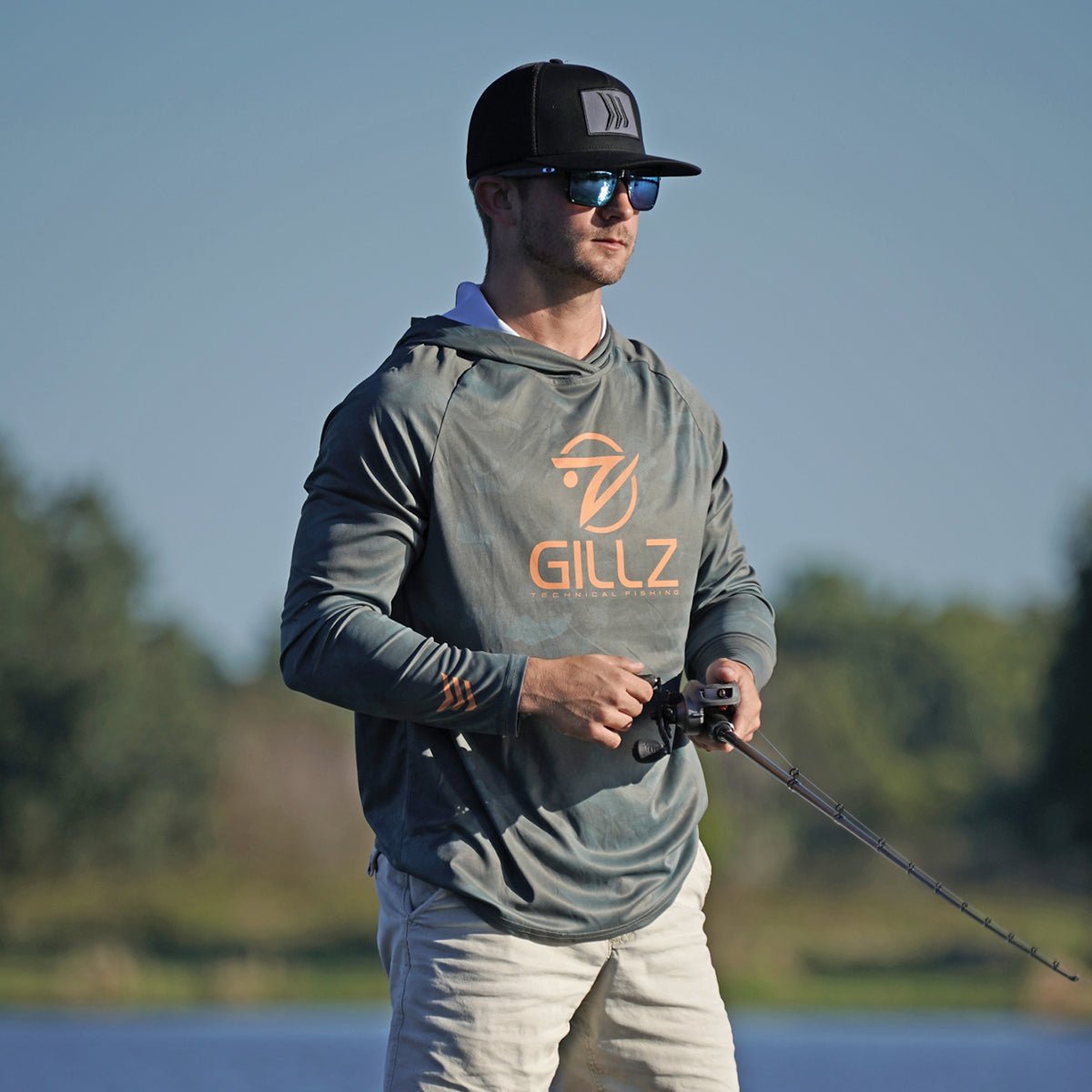 Gillz Contender Series Burnt UV Pullover Hoodie - Rifle Green - Forza Sports