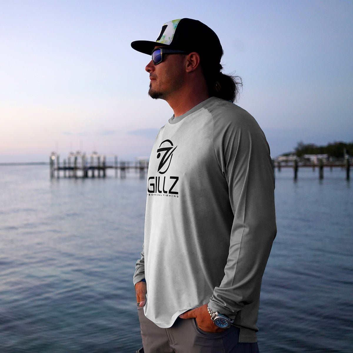 Gillz Contender Series GWS UV Long Sleeve T-Shirt - Glacier Gray - Forza Sports