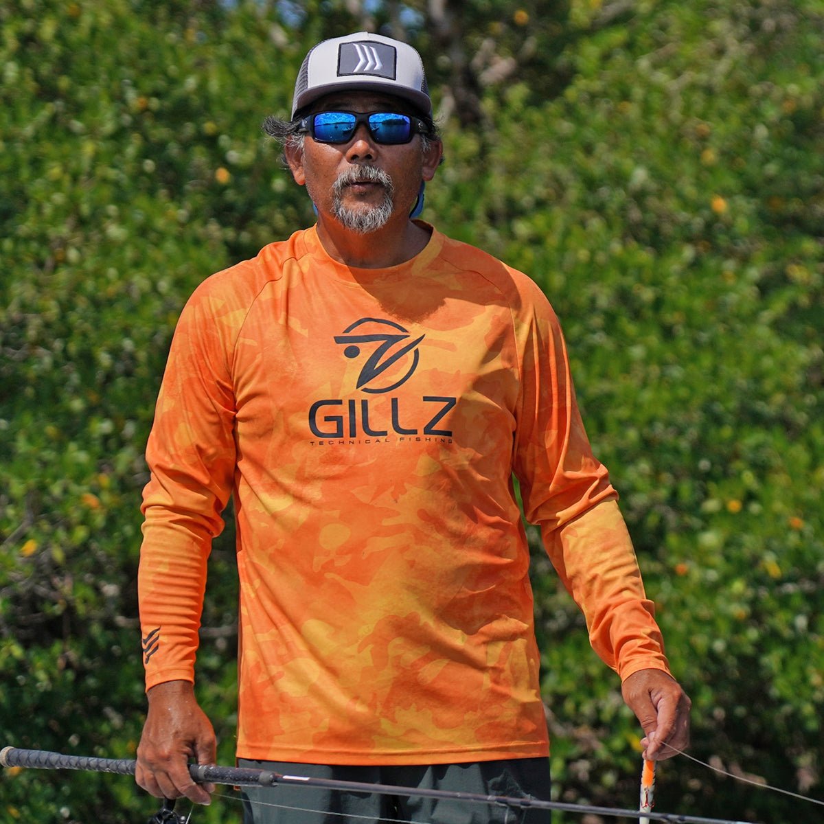 Gillz Contender Series Burnt UV Long Sleeve T-Shirt - Sun Orange - Forza Sports