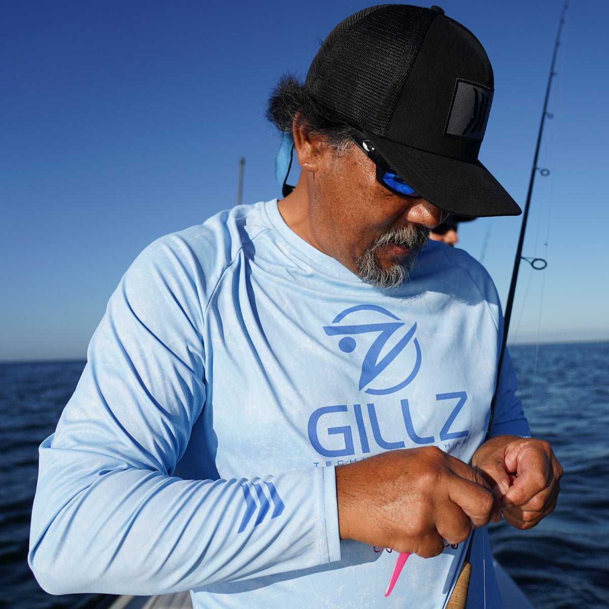 Gillz Contender Series ASSLT UV Long Sleeve T-Shirt - Powder Blue - Forza Sports