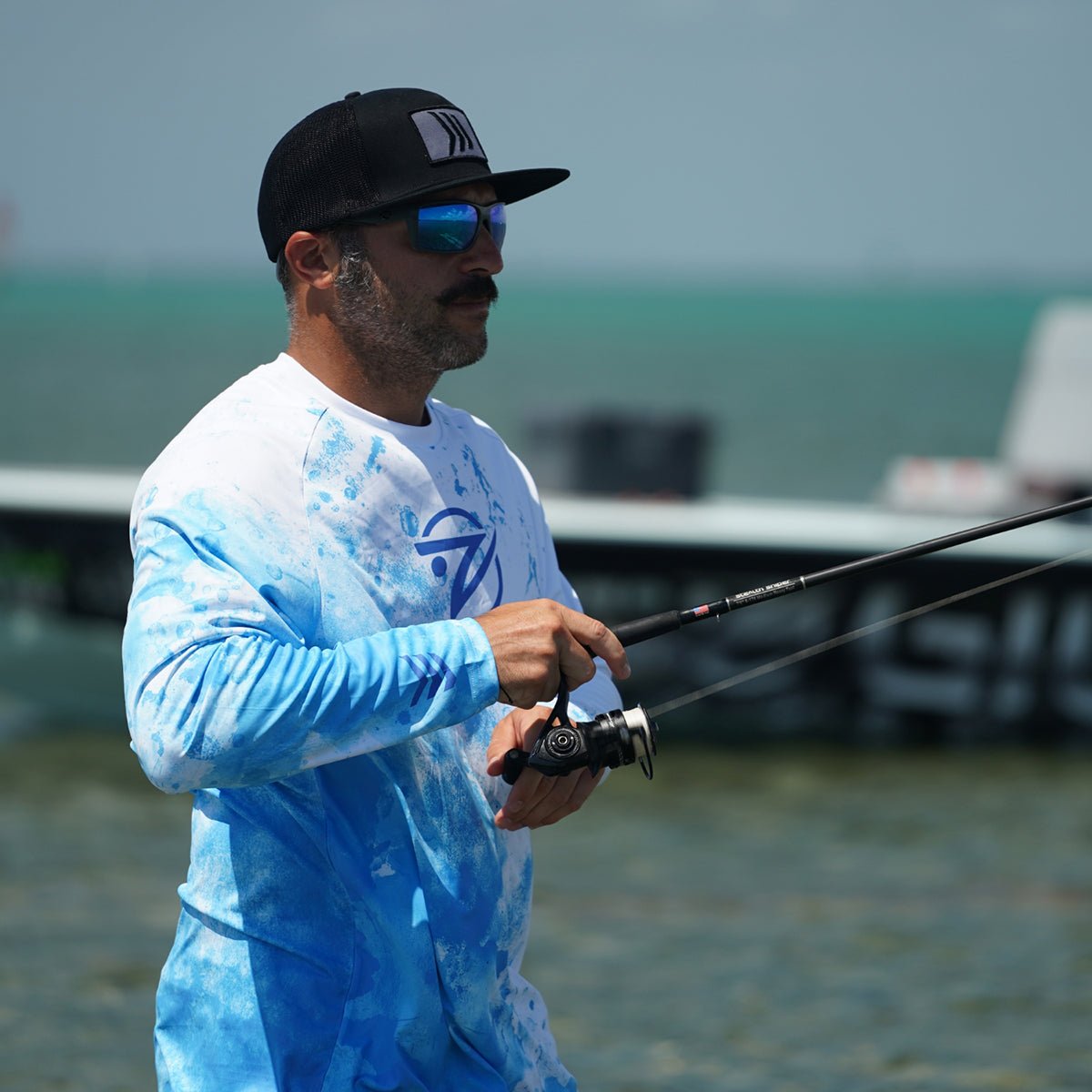 Gillz Contender Series Spray UV Long Sleeve T-Shirt - Powder Blue - Forza Sports