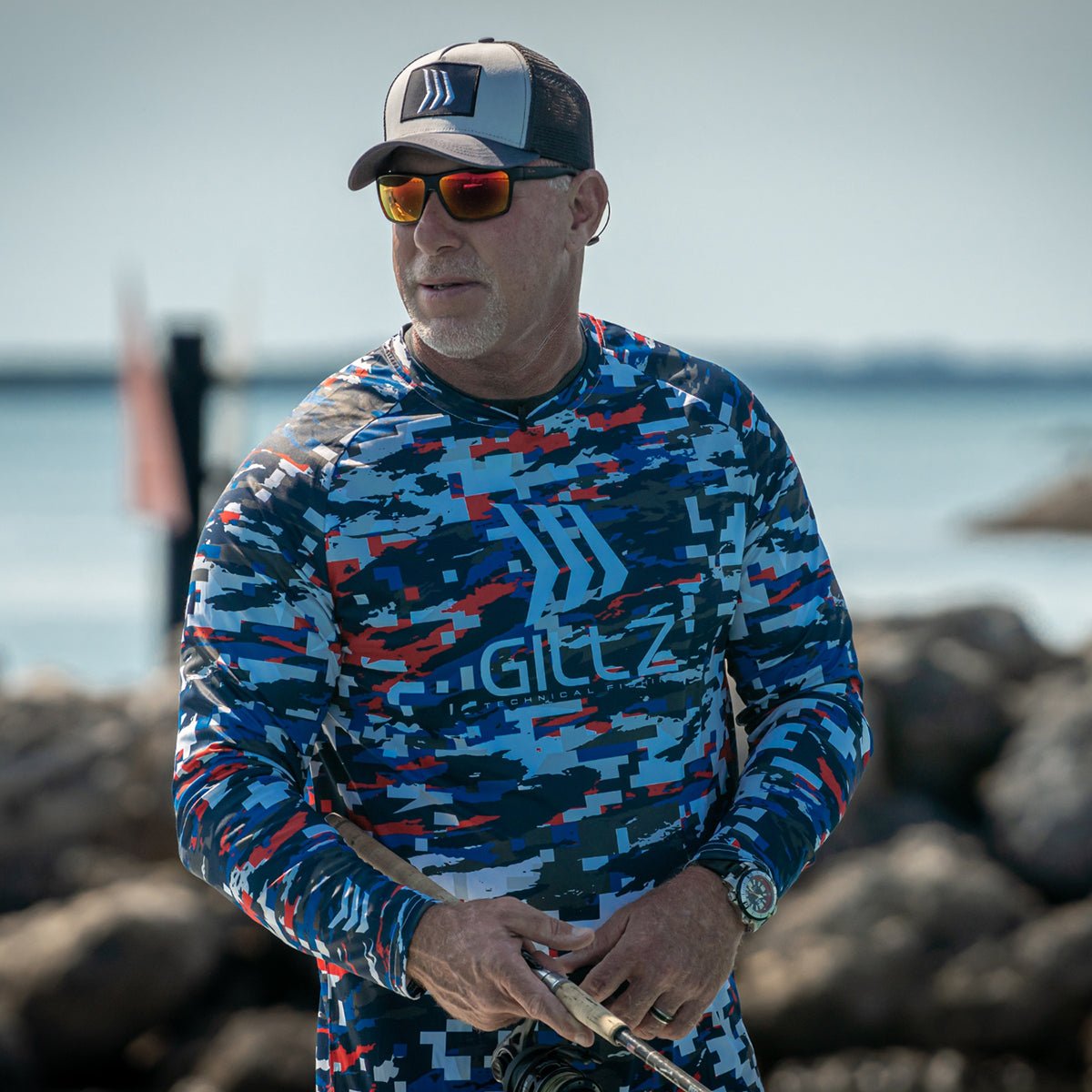 Gillz Contender Series Tek UV Long Sleeve T-Shirt - Powder Blue - Forza Sports