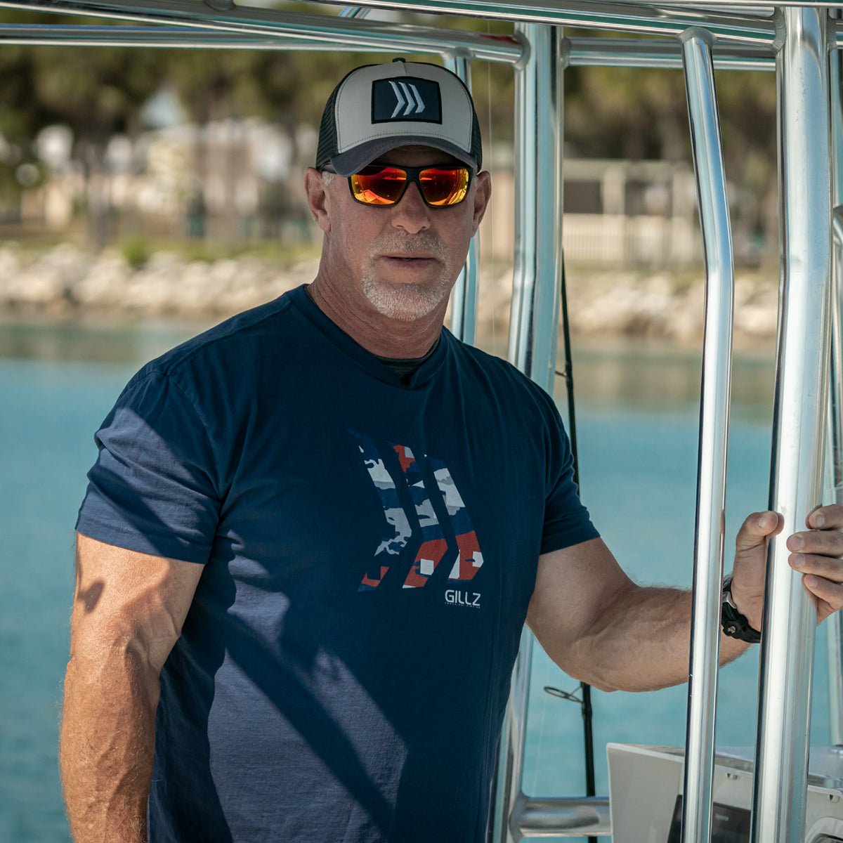 Gillz Contender Series 3 Gillz USA Tek Fill T-Shirt - Dress Blues - Forza Sports