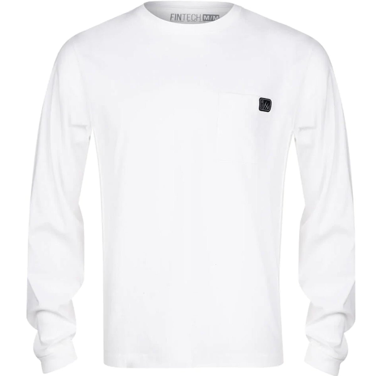 Fintech Box Logo Freedom Heavy - Duty Long Sleeve T-Shirt - Brilliant White - Forza Sports