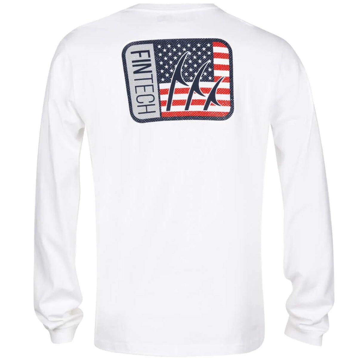 Fintech Box Logo Freedom Heavy - Duty Long Sleeve T-Shirt - Brilliant White - Forza Sports