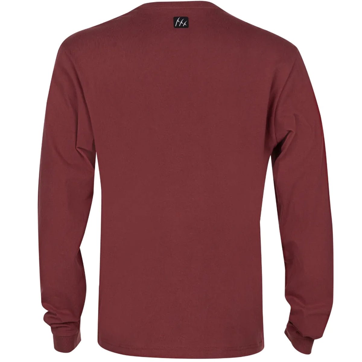 Fintech Heavy - Duty Long Sleeve Graphic T-Shirt - Oxblood Red - Forza Sports