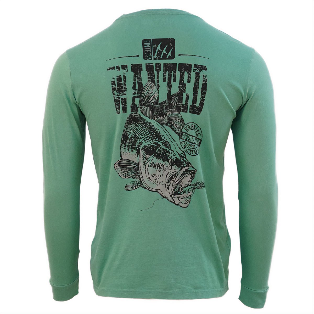 Fintech Wanted Bass Long Sleeve Graphic T-Shirt - Frosty Spruce - Forza Sports