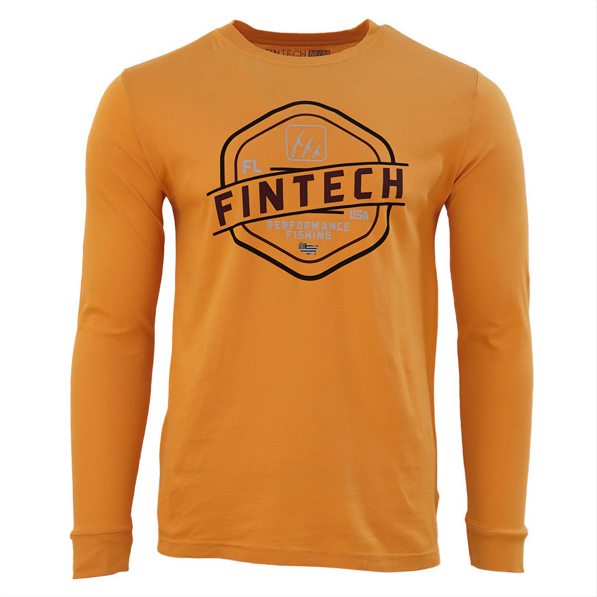 Fintech FPF Badge Long Sleeve Graphic T-Shirt - Autumn Blaze - Forza Sports