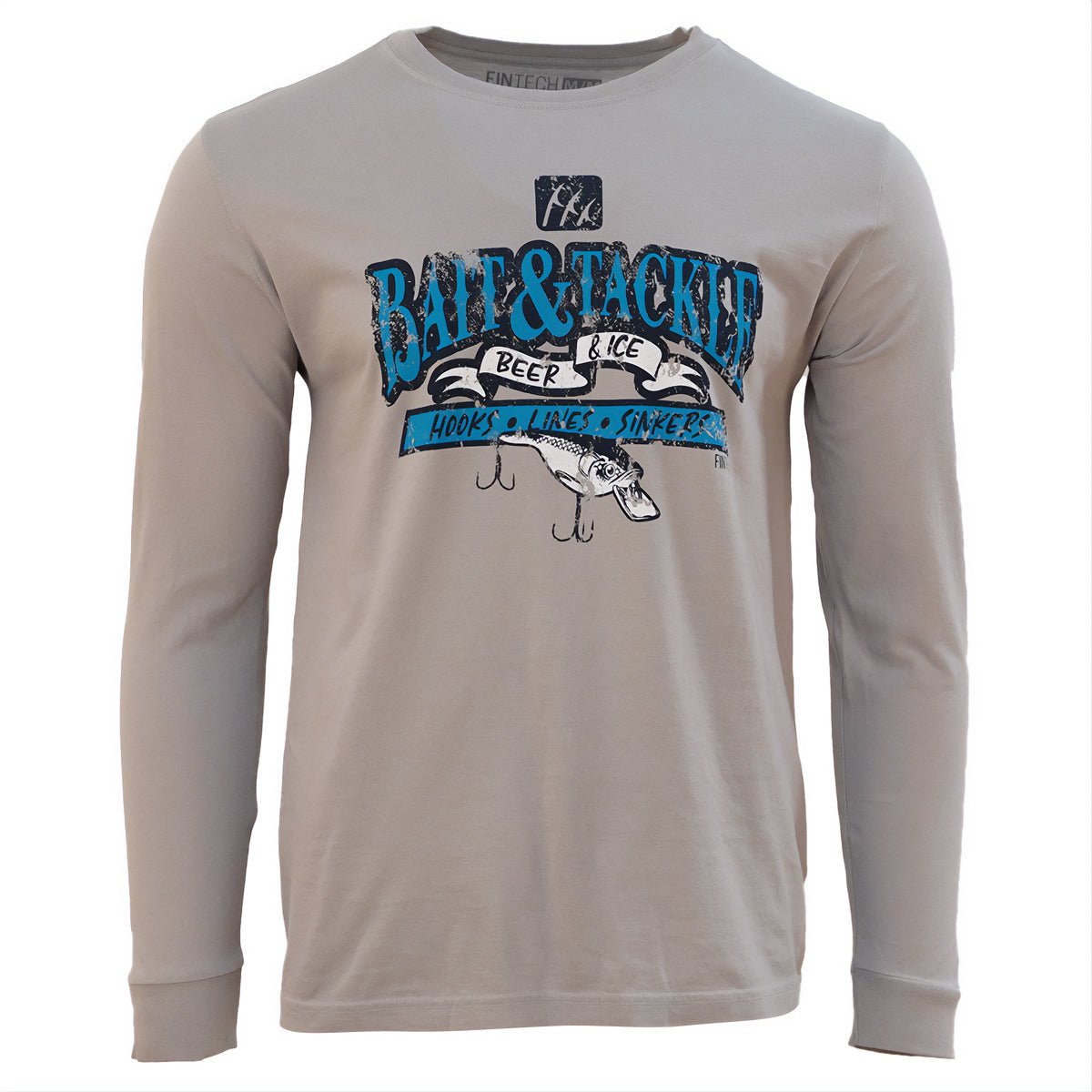 Fintech Baitshop Long Sleeve Graphic T-Shirt - Alloy - Forza Sports