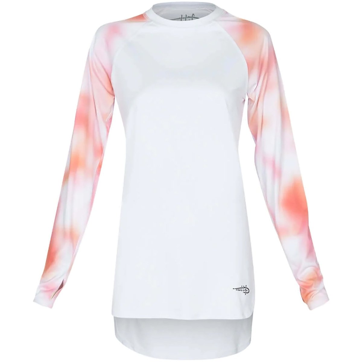 Reel Life Women's Waterlily Cloud Dye UV Long Sleeve Cover Up - Brilliant White - Forza Sports