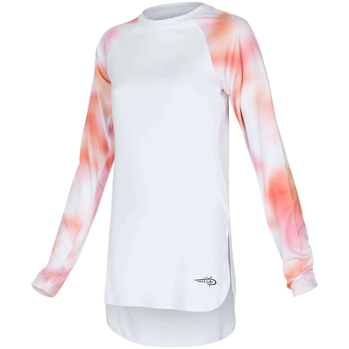 Reel Life Women's Waterlily Cloud Dye UV Long Sleeve Cover Up - Brilliant White - Forza Sports