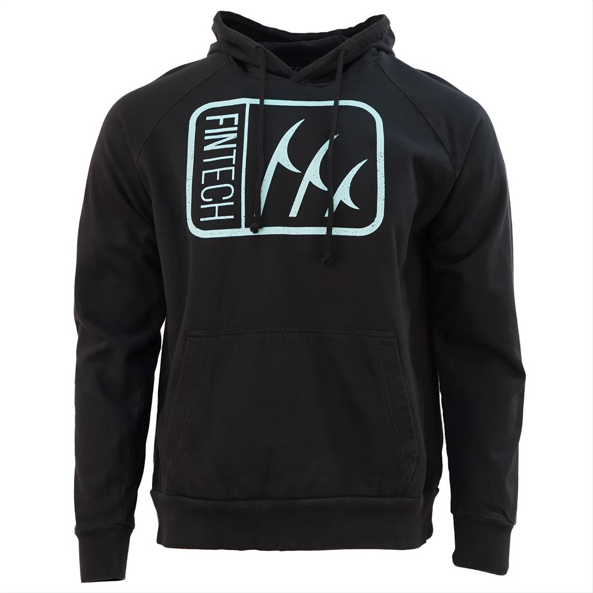 Fintech Box Logo Point Breeze Fleece Pullover Hoodie - Anthracite - Forza Sports