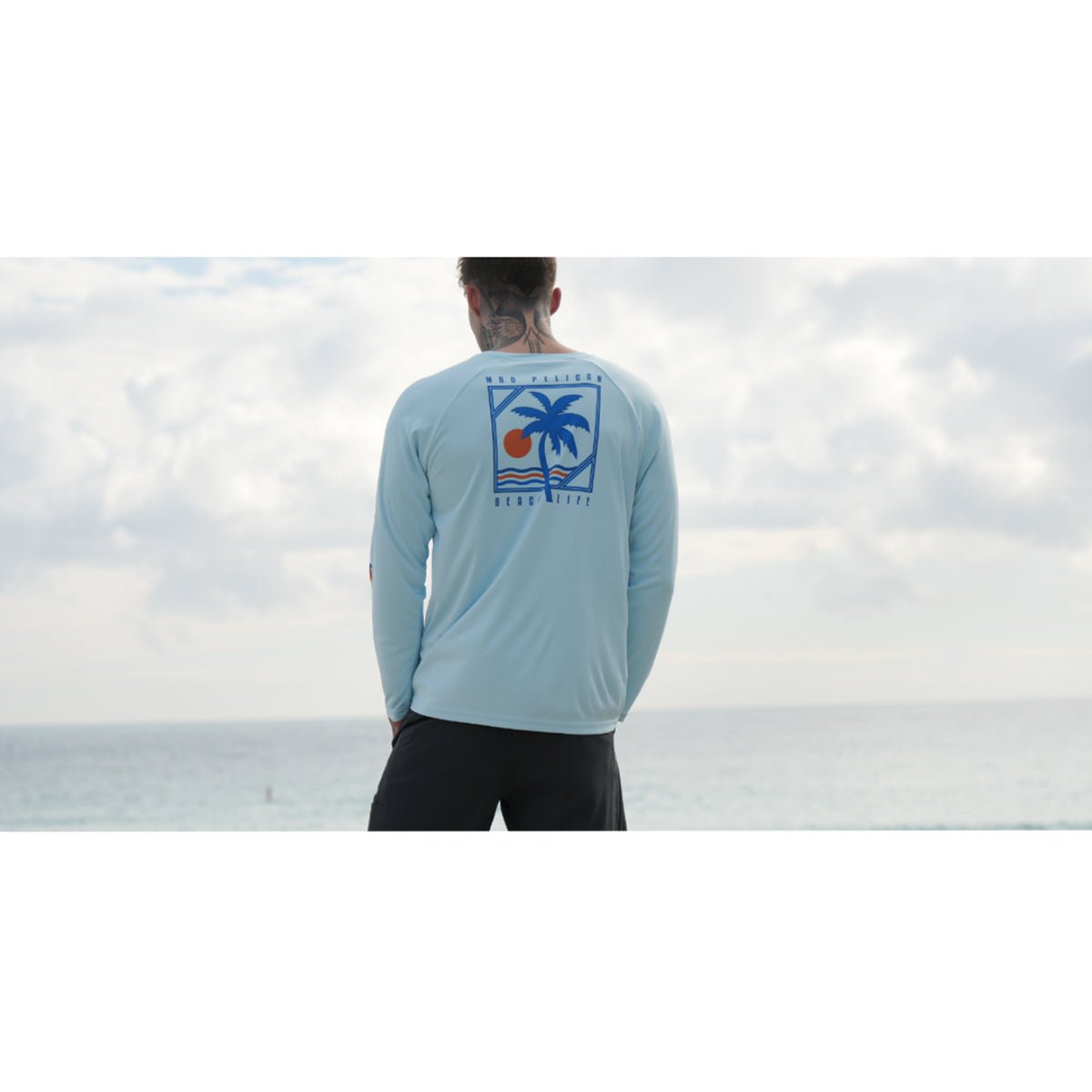 Mad Pelican Beach Life Sun Kicker Raglan UV Long Sleeve T-Shirt - Crystal Blue - Forza Sports