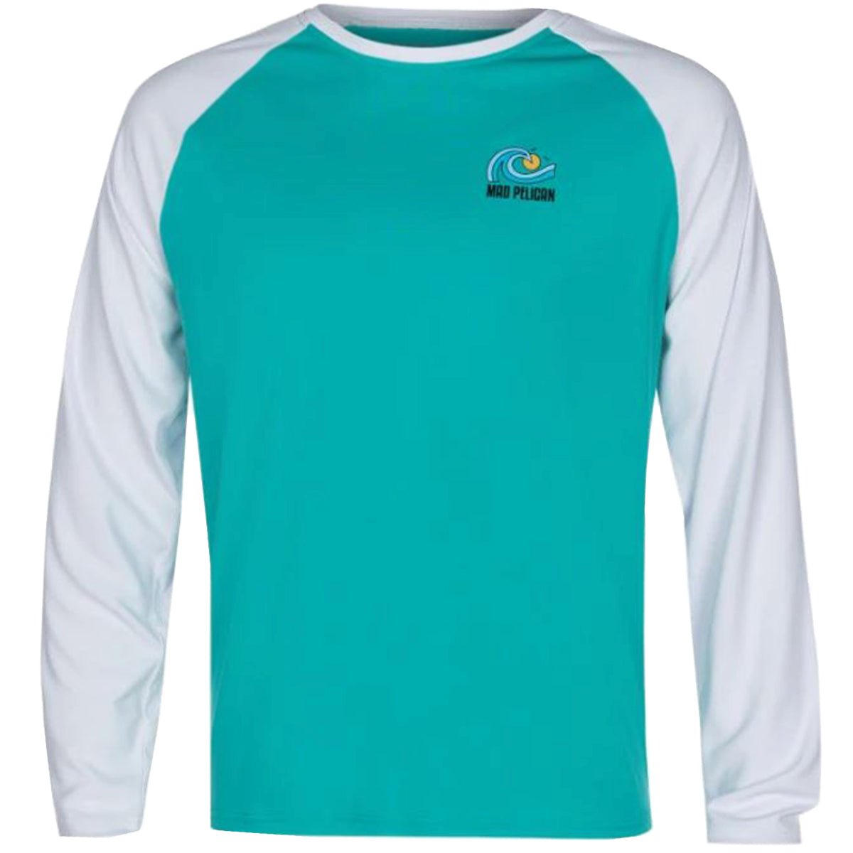 Mad Pelican Block Wave Sun Kicker Raglan UV Long Sleeve T-Shirt - Bright Aqua - Forza Sports