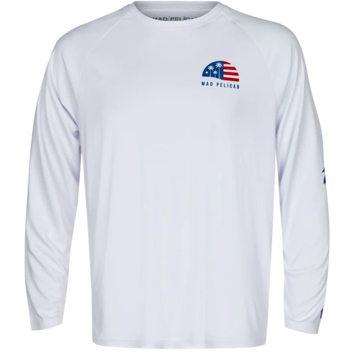 Mad Pelican Circle Palm Flag Sun Kicker Raglan UV Long Sleeve T-Shirt - White - Forza Sports