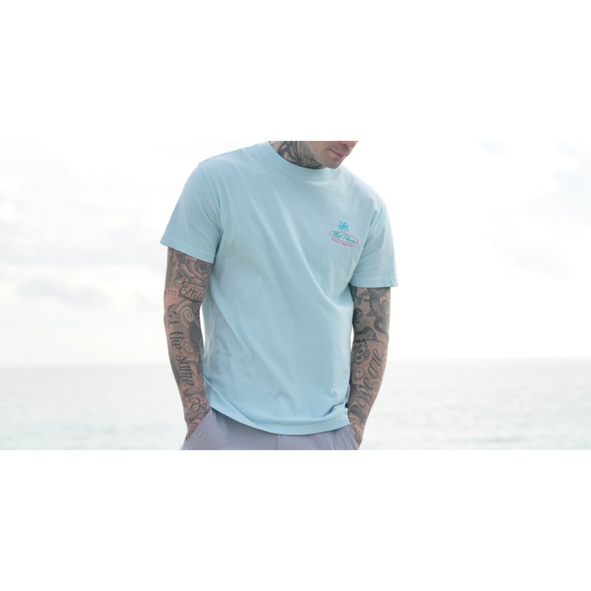 Mad Pelican Ocean Vibes Surfer Perfection Graphic T-Shirt - Crystal Blue - Forza Sports