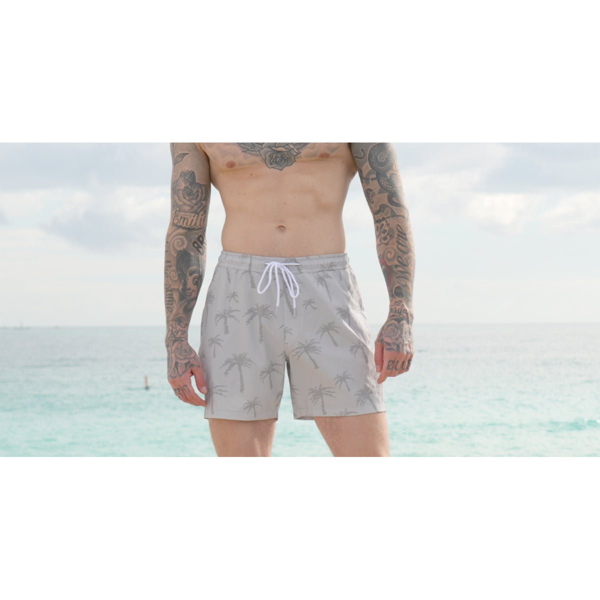 Mad Pelican Scratchy Palms Jeremiah's Trunk Shorts - Vapor Blue - Forza Sports
