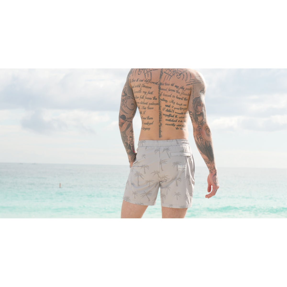 Mad Pelican Scratchy Palms Jeremiah's Trunk Shorts - Vapor Blue - Forza Sports