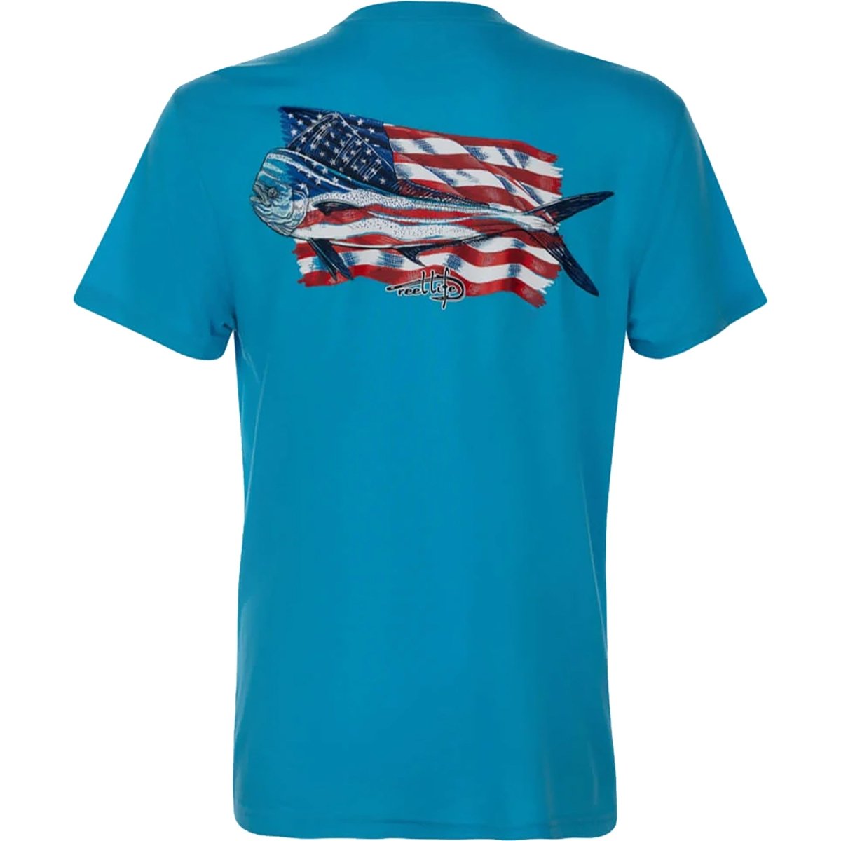 Reel Life Neptune Ocean Washed USA Mahi T-Shirt - Horizon Blue - Forza Sports